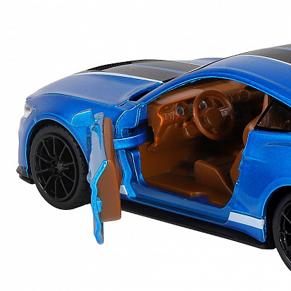Фото 1251320JB ТМ "Автопанорама" Машинка металл., 1:32 Ford Shelby GT350, синий, инерция, свет, звук, отк