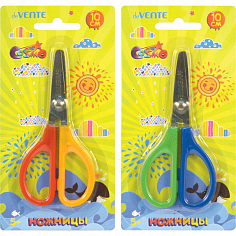 Ножницы детские для левшей deVENTE "COSMO", 100мм, пластиковые цветные кольца (8010402) (1/12/240)