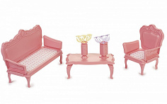 О-1528 Мебель для кукол "Маленькая принцесса" (нежно-розовая)