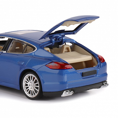 Фото 1200117JB Машинка металл. 1:24 Porsche Panamera S, синий, откр. двери, капот и багажник, в/к 24,5*12