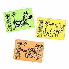 Ластик Луч "ZOO", Z2, 35*25*8 мм, флуоресцентный, ассорти (45/810) (31С 1968-08)