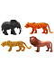 миниатюра 200662264 Игровой набор "Животные" с картой обитания внутри (4 шт в наборе) (Zooграфия)