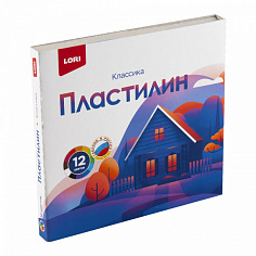 LORI Плк-014 Пластилин КЛАССИКА 12 цв, 20 гр, пенал