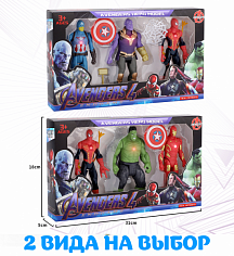 MA-04 Набор фигурок Мстители: Герои, 16см (свет), 3шт в уп., 2 вида в ассорти [цена за уп.] (MA-04)