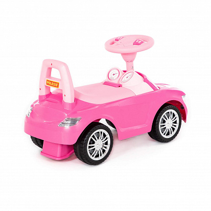 Фото ПОЛЕ84477 Каталка-автомобиль "SuperCar" №1 со звуковым сигналом (розовая)