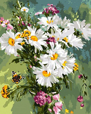 LORI Рх-116 Картина по номерам холст на подрамнике 40*50см "Полевые цветы"