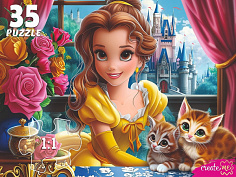 Ф35-3425 ПАЗЛЫ 35 элементов. Принцесса с котятами (арт.Ф35-3425)