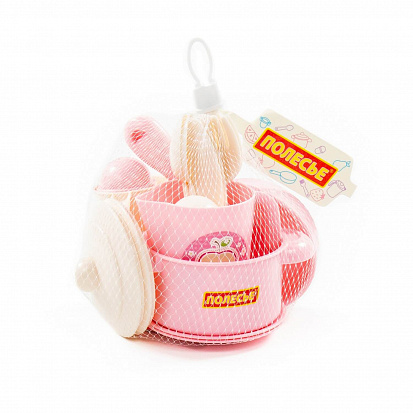 Фото товара ПОЛЕ79923 Набор детской посуды "Настенька" на 2 персоны (V6) (18 элементов) (в сеточке)