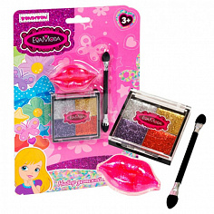 ВВ5111 Набор детской декор., косметики Bondibon Eva Moda, CRD 10 1,6 20 см; блестящие тени для век -