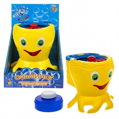 Фото товара Т19914 1TOY Мы-шарики! Игрушка для пускания мыл. пузырей на батар (в компл не входят) Осьминог, 5
