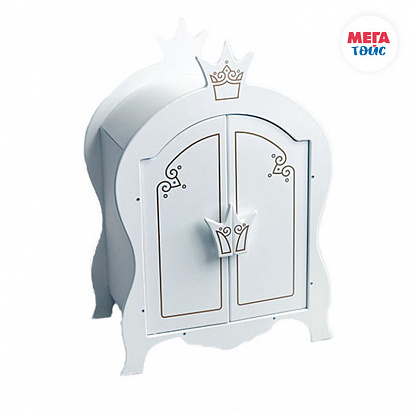 МТ 72020 Игрушка детская шкаф из коллекции Shining Crown. Цвет: белоснежный шёлк фото