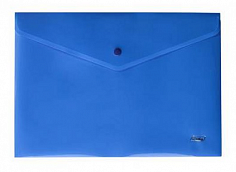 РЕ-AKk4_00002 Папка на кнопке A4 "Hatber" 180мкм синяя (без штрихкода)