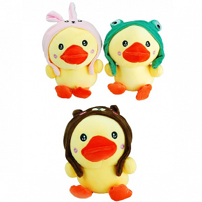 Утенок в шапке зверя 26см TT1103 фото