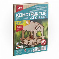 LORI Фн-006 Конструктор из дерева.Кормушка для птиц. Набор №1