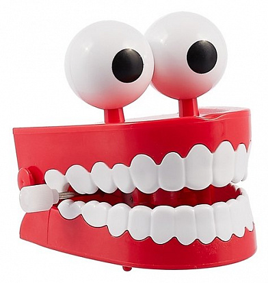 Фото SY-168 Заводная игрушка для развлечений "Зубы с глазами"
