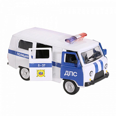 1200055 ТМ "Автопанорама" Машинка металлическая "Полиция", 1:50, цвет белый, инерция, в/к 12*7*5,5 с