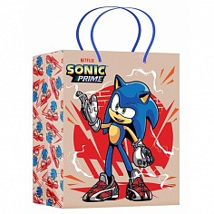 PLK-117651-SN Пакет подарочный крафт Sonic Соник, l 26*32*10 см ЧУДО ПРАЗДНИК
