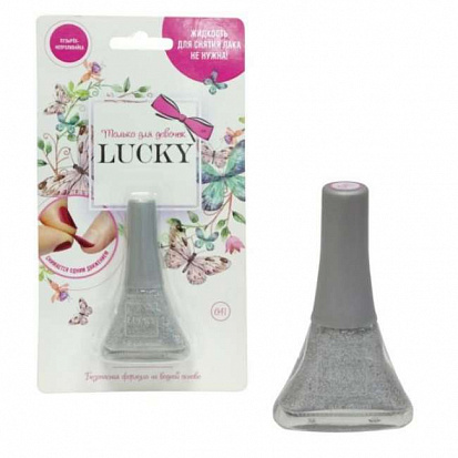 Фото товара Lucky Т11185 Лак цвет 041 Серебряный Металлик, блистер 