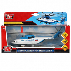 COPTER-20SLPOL-BUWH Модель металл свет-звук ВЕРТОЛЕТ ПОЛИЦЕЙСКИЙ 20 см, люк, подвиж дет, кор. Техноп