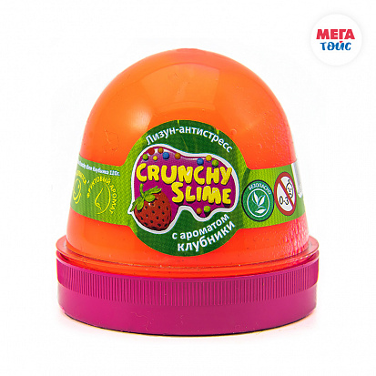 Фото ФФ80087 Лизун-антистресс Crunchy Slime с ароматом клубники 120 г. TM Mr.Boo (24 шт)