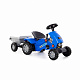 миниатюра ПОЛЕ84651 Каталка-трактор с педалями "Turbo-2" (синяя) с полуприцепом