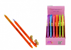 Ручка гелевая пиши-стирай BASIR "ELEGANT UNSURPRASSED" 0,38 мм. пластик, подвеска, синяя (МС-3867) (