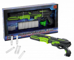 IT105282 Набор "Космический бой"BeBoy" в наборе: 14 мягких патронов на присосках, аксессуары. свет. 