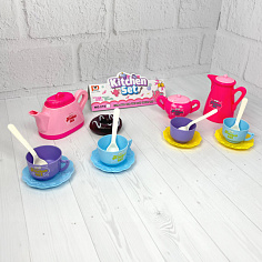 NO.219 Детский кухонный набор Kitchen Set: Чаепитие (8 предметов), 2 вида в ассорти [цена за шт.] (N
