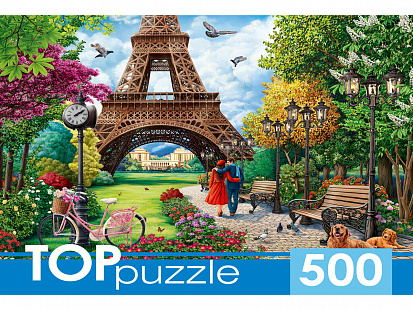 Фото товара П500-0737 TOPpuzzle. ПАЗЛЫ 500 элементов. П500-0737 ПРОГУЛКА ПО ПАРИЖУ