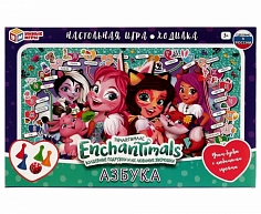 4680107953827 Азбука. Настольная игра-ходилка. Энчантималс. 217х330х27 мм. Умные игры.