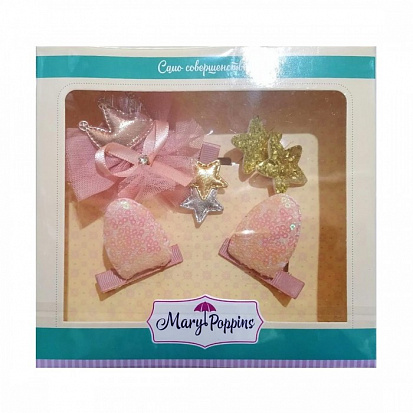 Фото товара 455295 Набор заколок и резинок "Блеск", 6 шт.