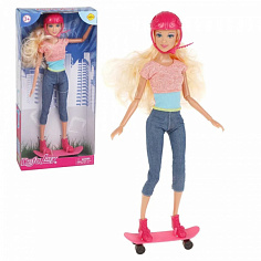 8375 pink Игровой набор Defa Lucy. "На прогулке". 1 кукла, 2 предм.в компл., кор.