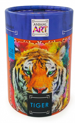 Фото товара 8389 Пазл деревянный фигурный ANIMAL ART Тигр 108 дет.