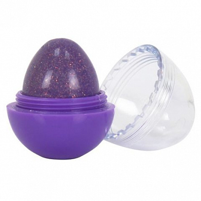 Фото Lukky Т16140 бальзам с блёстками для губ - яйцо Фиолетовый восторг, с ароматом винограда, 10 г.