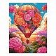 миниатюра LORI Кпн-349 Картина по номерам на картоне 28,5*38 см "Цветочный шар"