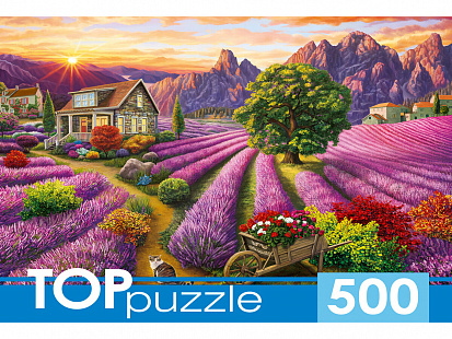 Фото товара П500-0738 TOPpuzzle. ПАЗЛЫ 500 элементов. П500-0738 РОМАНТИЧНЫЙ ПЕЙЗАЖ ПРОВАНСА