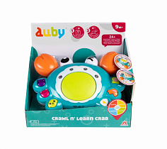 41084 Ауби. Развивающая игрушка Ползающий краб 2-в-1, свет и звук. TM Auby