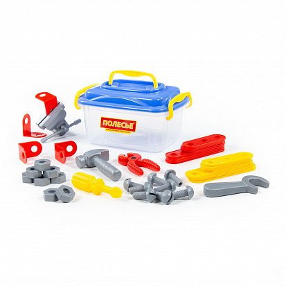 Фото товара ПОЛЕ56610 Набор "Механик" (41 элемент) (в контейнере)