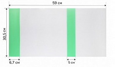 МУ-У305 Обложка для учебников 30,5 *59 см, 150 мкм, прозрачный, цветной клапан