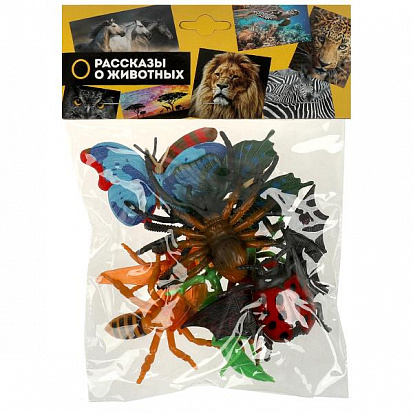 Фото 1912Z1061-R Игрушки пластизоль набор из 11-ти насекомых в пакете ИГРАЕМ ВМЕСТЕ