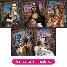 Тетрадь А5 48л. клетка, ХАТБЕР "КОШАРИКИ", мат. ламин, 65г/кв.м, скоба, 5диз (48Т5В1) (075302) (1/5/