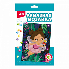 LORI Амк-012 Алмазная мозаика 15*20 детская (неполное заполнение) "Маленькая фея"