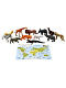 миниатюра 200661720 Игровой набор "Животные" с картой обитания внутри (12 шт в наборе) (Zooграфия)