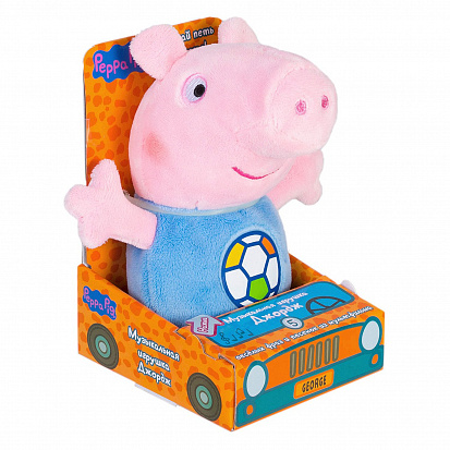 Фото 34795 Свинка Пеппа. Мягкая игрушка Джордж с мячом, звук. ТМ Peppa Pig