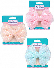 455527 Резинка для волос, бант "Блеск", в ассорт.