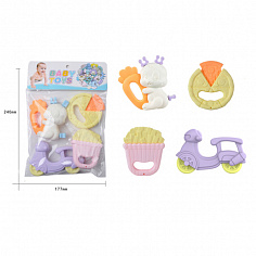 HX029 Набор погремушек для новорожденных Baby Toys, 4шт в уп. [цена за уп.] (HX029)
