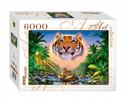 Фото СтепПазл 85501 Мозаика "puzzle" 6000 "Величественный тигр"