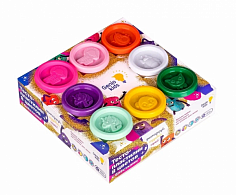 TA2017 Набор для детской лепки "Тесто-пластилин с блестками, 8 цветов"