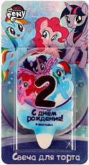 CC-81105-02-MLP Свеча для торта Со стикером МОЙ МАЛЕНЬКИЙ ПОНИ блистер ЧУДО ПРАЗДНИК
