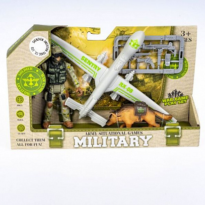 Фото В115850 Игровой военный набор MILITARY (фигурки солдата и собаки, беспилотник, дополнительное вооруж
